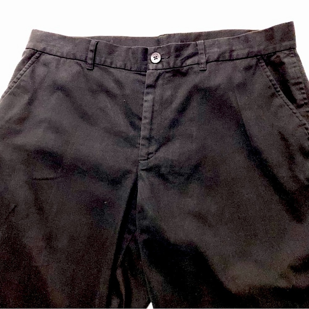 LAUREN Ralph Lauren Black Cotton Twill Pants Size 12 Work Office Business Casual - Picture 3 of 11